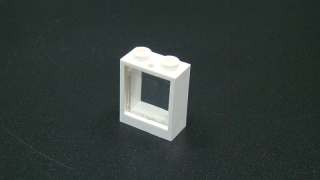 Lego okno 1x2x2 s čirým sklem - bílé