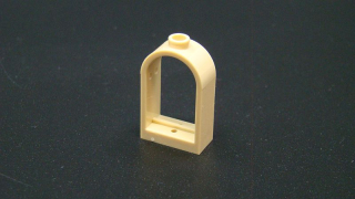Lego okno 1x2x2 zaoblené - béžové