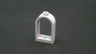 Lego okno 1x2x2 zaoblené - světle šedé - light bluish gray