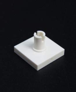 Lego speciální destička 2x2 s pinem - bílá