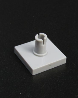 Lego speciální destička 2x2 s pinem - světle šedá - light gray