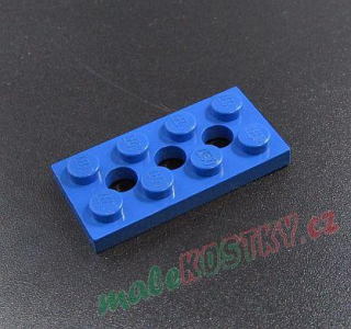 Lego Technic destička s otvory 2x4 modrá