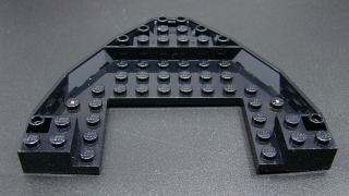 Lego loď - příď/záď - 10 x 12 x 1 - černá