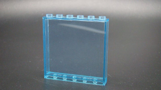 Lego panel 1x6x5 - průhledný světle modrý