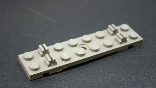Lego destička 2x8 na kolejnice - tmavě šedá - dark gray