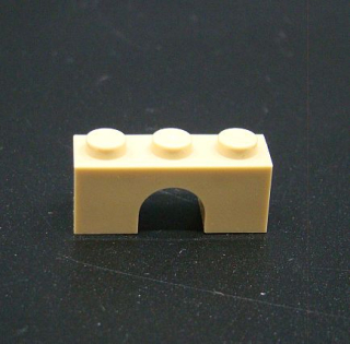 Lego most oblouk 1x3 - béžový