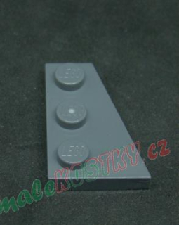 Lego destička klín 3x2 tmavě šedá - dark bluish gray
