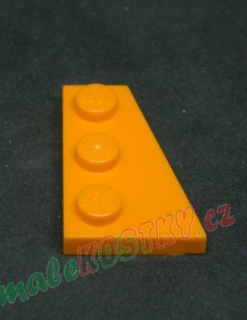 Lego destička klín 3x2 oranžová