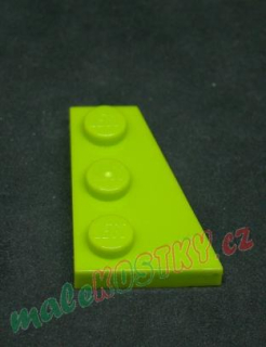 Lego destička klín 3x2 lime