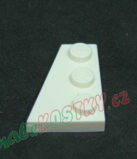 Lego destička klín 3x2 levá bílá