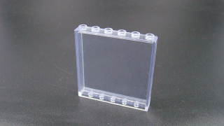 Lego panel 1x6x5 - průhledný bílý