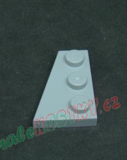 Lego destička klín 3x2 levá světle šedá - light bluish gray