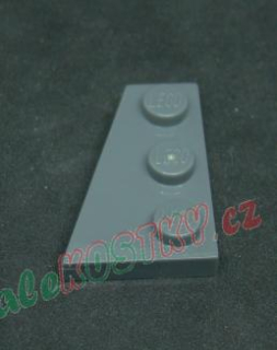 Lego destička klín 3x2 levá tmavě šedá - dark bluish gray