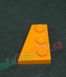 Lego destička klín 3x2 levá oranžová