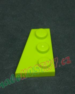 Lego destička klín 3x2 levá - lime
