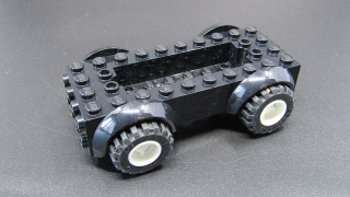 Lego podvozek 4x10 s koly - černý