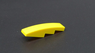 Lego oblá kostička 4x1 - žlutá