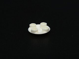 Lego destička kulatá vypouklá 2x2 - bílá