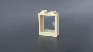Lego okno 1x2x2 se sklem - béžové