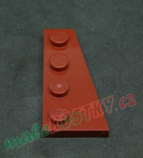 Lego destička klín 4x2 pravá tmavě červená