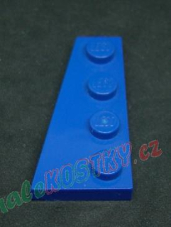 Lego destička klín 4x2 levá modrá