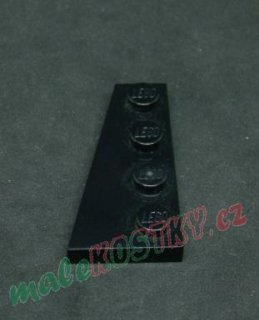 Lego destička klín 4x2 levá černá