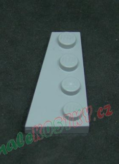 Lego destička klín 4x2 levá světle šedá - light bluish gray