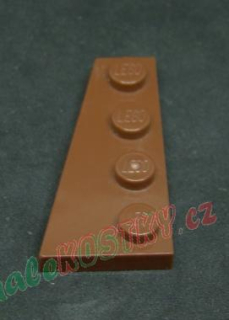 Lego destička klín 4x2 levá hnědá - reddish brown