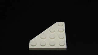 Lego destička rohová 4x4 - bílá