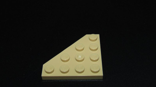 Lego destička rohová 4x4 - béžová