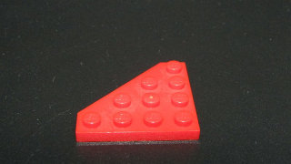 Lego destička rohová 4x4 - červená