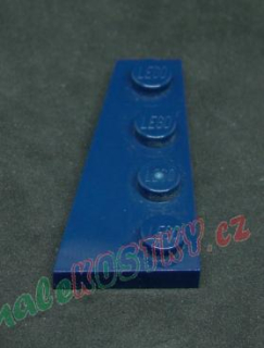 Lego destička klín 4x2 levá tmavě modrá
