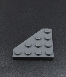 Lego destička rohová 4x4 - tmavě šedá - dark bluish gray