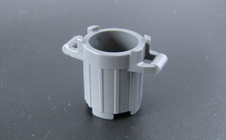 Lego odpadkový koš se 4 držáky - tmavě šedý - dark bluish gray