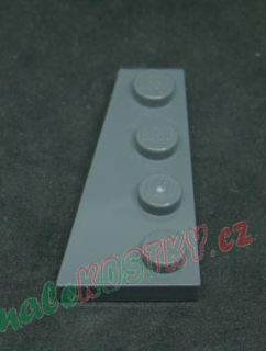 Lego destička klín 4x2 levá tmavě šedá - dark bluish gray