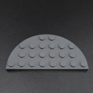 Lego destička zaoblená 4x8 - tmavě šedá - dark bluish gray