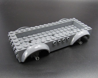 Lego podvozek 8 x 16 x 2 1/2 - tmavě šedý - dark bluish gray