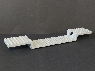 Lego vlak - auto podvozek 6x34 světle šedý - light bluish gray