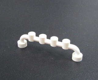Lego zábradlí zavřené nopy 1x6 - bílé