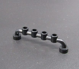 Lego zábradlí zavřené nopy 1x6 - černá