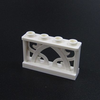 Lego plot 1 x 4 x 2 s ornamenty - bílý