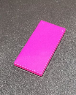 Lego destička hladká 2x4 - magenta