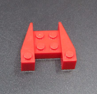 Lego kostička - klínová 3x4 - červená