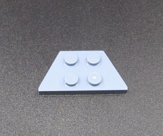 Lego destička klín 2x4 - světle šedá - light bluish gray