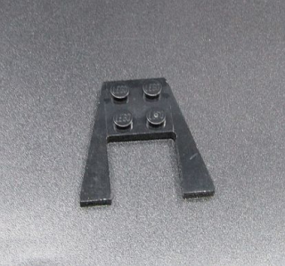Lego destička klín 4x4 - černá