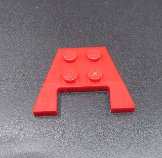 Lego destička klín 3x4 - červená