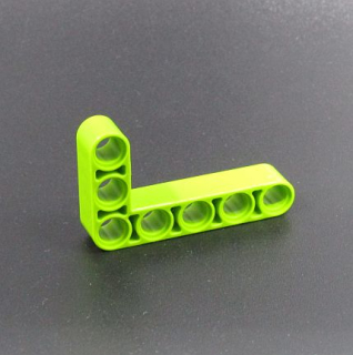 Lego Technic rameno "L" 3x5 - světle zelené - lime