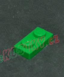 Lego destička 1x2 zelená