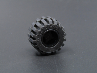 Lego kolo  11mm x 21mm - křížový pin černé