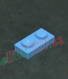 Lego destička 1x2 středně modrá